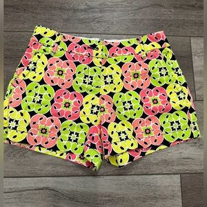 Crown & Ivy Neon Floral High Waist Shorts